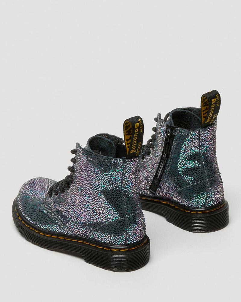 Metal Kids' Dr Martens Toddler 1460 Pascal Iridescent Lace Up Boots | CA 698JPQ